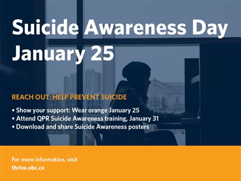 Suicide Awareness Day Jan 25 2017 Lfs Undergraduate Blog