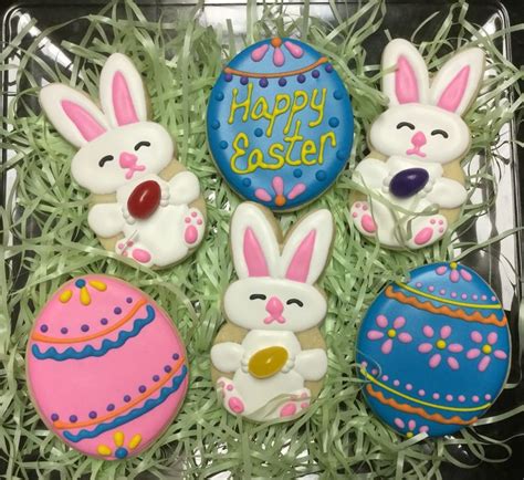 Jelly Bean Easter Bunny Decorated Sugar Cookies By I Am The Cookie Lady Jelly Beans Easter