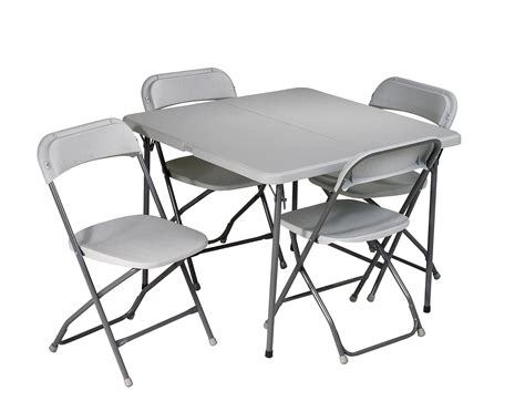 Office Star 5 Piece Folding Table And Chair Set By Oj Commerce Pct 05