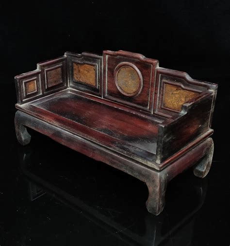 Chinese Antique Natural Mahogany Furniture Sofa Statue Ancient Etsy