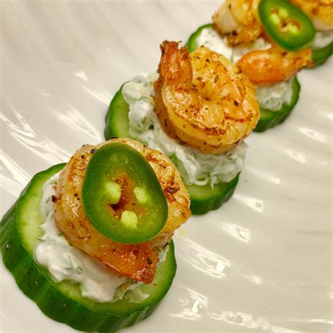Shrimp And Cucumber Canapes
