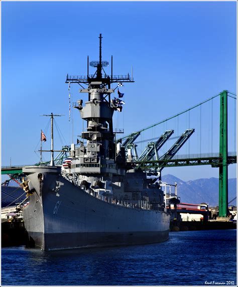 The Battleship Iowa Museum Over At San Pedro Located Within The Port