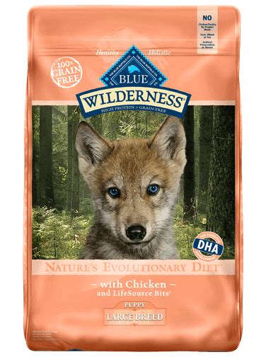 They provide a natural diet for canines and with blue buffalo dog food, the dietary health of your dog is a top priority. BLUE Wilderness Nature's Evolutionary Diet with Chicken ...