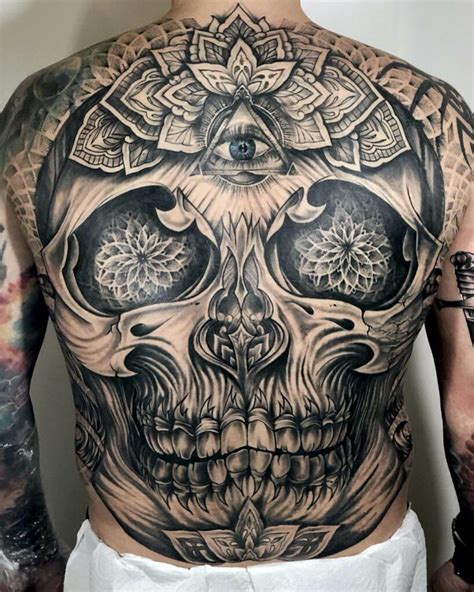 11 Skull Back Tattoo Ideas That Will Blow Your Mind Alexie