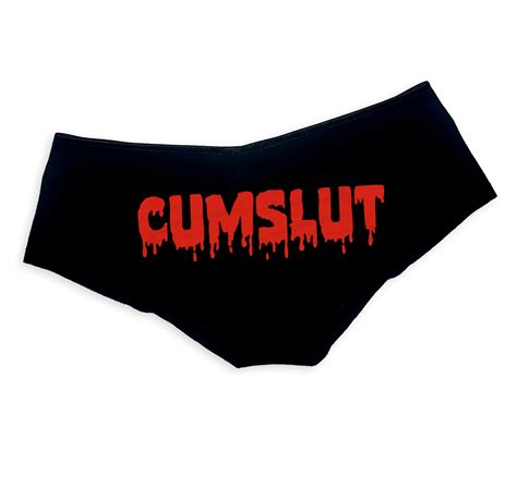 Cumslut Panties Sexy Slutty Submissive Cum Slut Funny Panties Booty Bachelorette T Panties