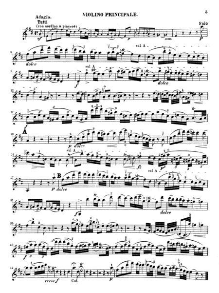 Mozart Violin Concerto No 3 In G Major K 216 By Wolfgang Amadeus Mozart 1756 1791 Digital