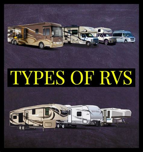 Types Of Rvs Rvs Rving Go Rving