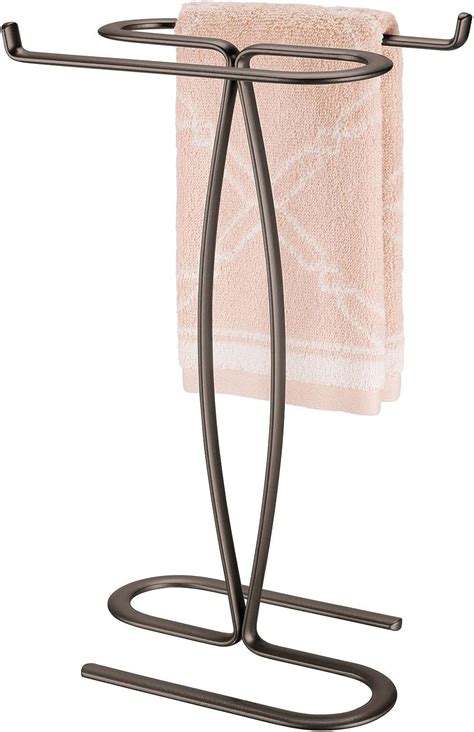 Mdesign Decorative Modern Metal Fingertip Hand Towel Holder Stand