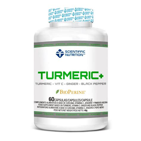 Turmeric 60 Capsules Scientiffic Nutrition Antioxydants MASmusculo