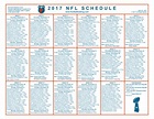 One Page 2017 NFL Schedule | Football Weblog