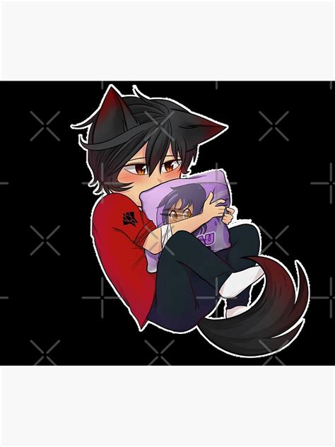 Aaron Lycan With Waifu Aphmau Lycan Poster For Sale By Mehtabkhatik18