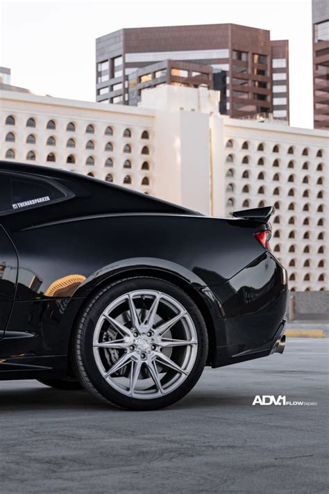A Black Chevrolet Camaro Zl1 Ready For The Track Thanks To Adv1