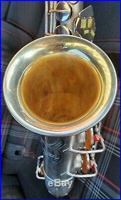 Nearmint Conn M Viii Naked Lady Rare Silver Plate Rolled Tone Hole Pro Alto Sax Brass Musical