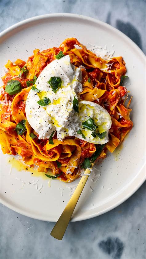 Quick Nduja Pasta With Burrata Dished By Kate