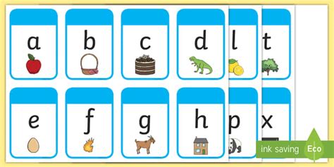 Alphabet Flash Cards Lower Case Primary Resource