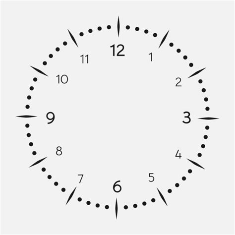 Silhouette Of A Blank Clock Face Hands Illustrations Royalty Free