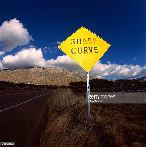 Sharp Curve Sign Photos And Premium High Res Pictures Getty Images