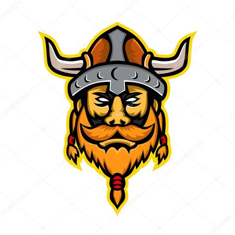 Viking Warrior Or Norse Raider Head Mascot — Stock Vector © Patrimonio