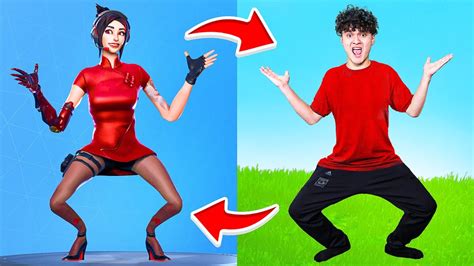 Fortnite Dance Challenge In Real Life New Emotes And Dances Youtube
