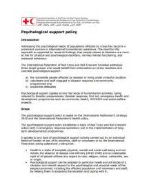 Ifrc Psychological Support Policy Psychosocial Support Pss