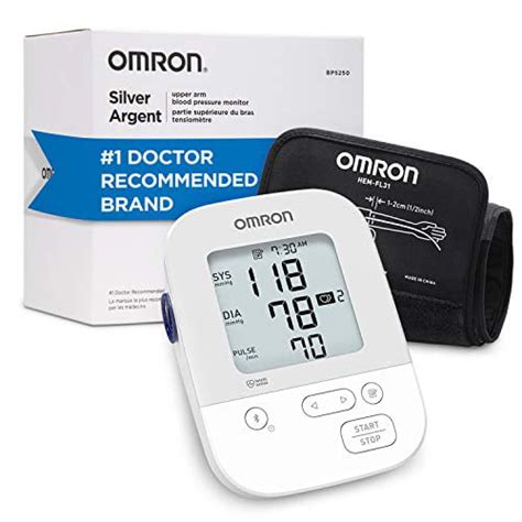 Omron Silver Blood Pressure Monitor Upper Arm Cuff Digital Bluetooth
