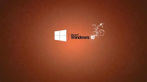 壁紙 Microsoft Windowsの10ロゴ、オレンジ色の背景 1920x1080 Full Hd 2k 無料のデスクトップの背景 画像