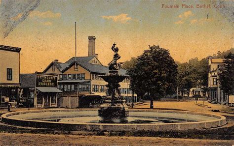 Bethel Connecticut Fountain Place Street View Antique Postcard K79461