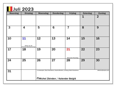 Kalender Juli 2023 Om Af Te Drukken “504zz” Michel Zbinden Be