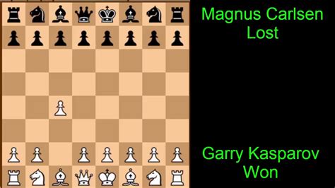 English Opening Choose The Garry Kasparov Against World Champion Magnus