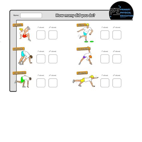 Pe Fitness Circuit Station Cards Primary Pe Resources Primary