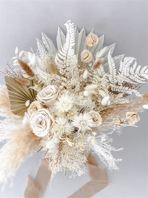 Dried Pampas Grass Bridal Bouquet Etsy