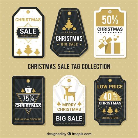 Free Vector Pack Of Christmas Sale Stickers