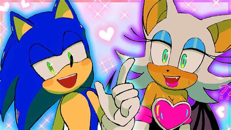 sonic flirts with rouge sonic comic dub sonouge youtube