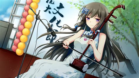 Download 1920x1080 Anime Girl Chinese Dress Instrument