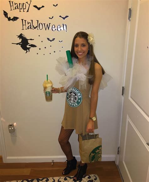 Give a shout out to mom paris over at my big happy life for this sporty idea. Starbucks Halloween costume frappucino college teenager girls woman DIY | Starbucks halloween ...