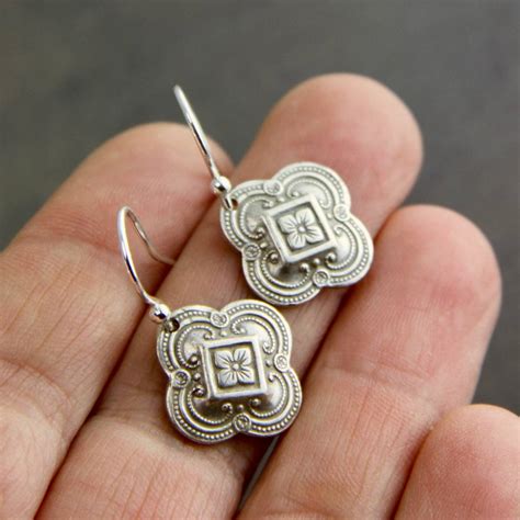Antique Silver Coin Earrings By Vintage By Gaamaa