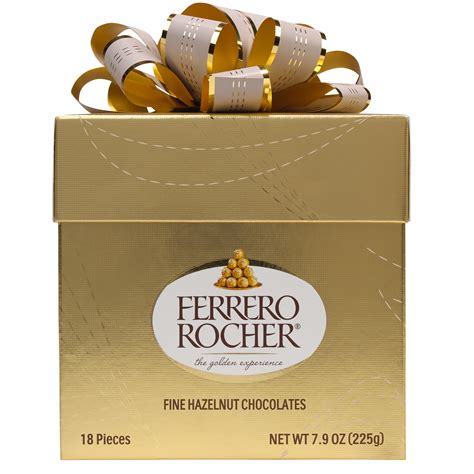 Ferrero Rocher Fine Hazelnut Milk Chocolate 18 Count Chocolate Candy