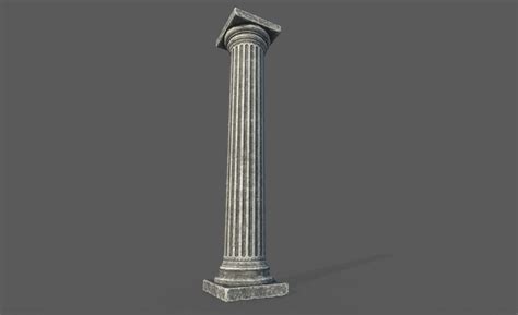 Low Poly Roman Column 3d Asset Low Poly Cgtrader
