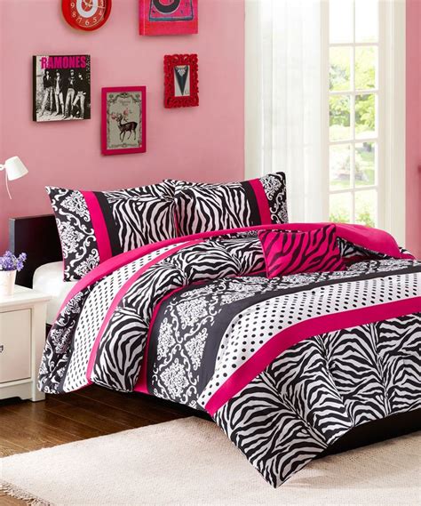 Pink Zebra Comforter Set Comforter Sets Zebra Print Bedding Full