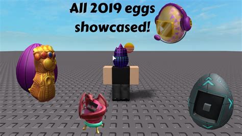 All Eggs Showcased In Egg Hunt 2019 Roblox Youtube