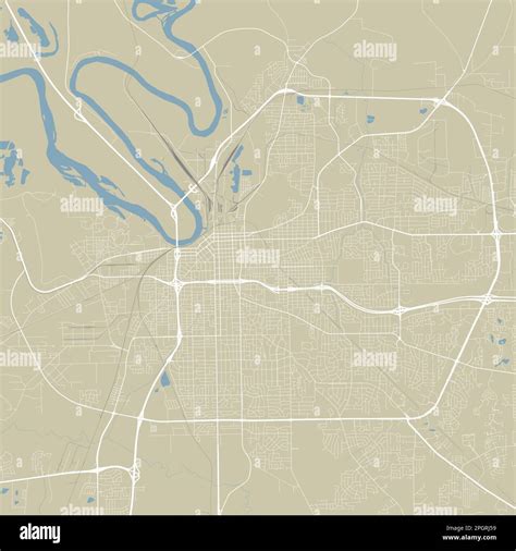 Vector Map Of Montgomery Alabama Urban City Road Map Poster