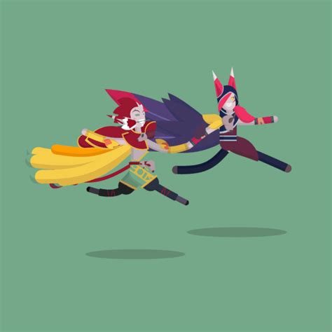 Share a gif and browse these related gif searches. League of Legends GIF - Xayah & Rakan on Behance