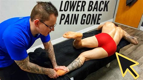 Painful Deep Tissue Massage On Lower Back Youtube