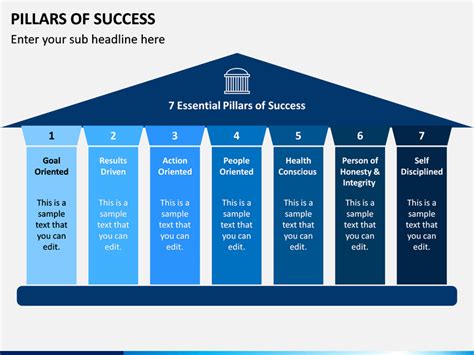 Pillars Of Success Powerpoint Template