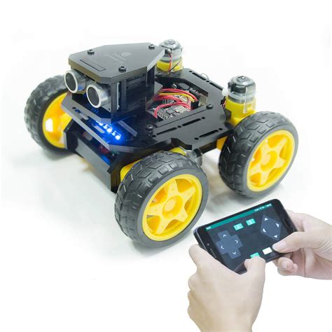 Buy Adeept Smart Robot Car Kit 4wd Compatible With Arduino Uno R3 Line