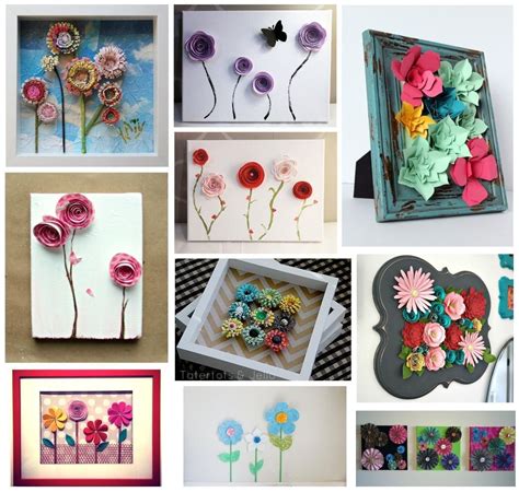 Wall pictures, murals, remodeling and decorating ideas. 10 Beautiful 3D Paper Flower Wall Art Ideas for Home Decor + 9 DIY Paper Flowers | Paper flower ...