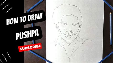 How To Draw Allu Arjun Pushpa Drawing Full Outline Tutorial Step By