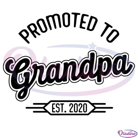 Promoted To Grandpa Est 2020 Digital File Svg Grandfather Svg