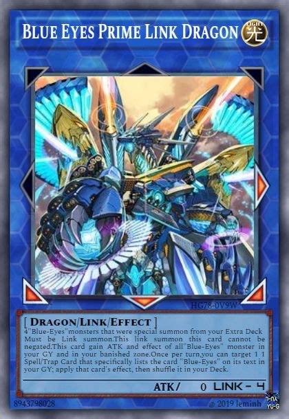 Blue Eyes Prime Link Dragon Monster Cards Yugioh Dragons Yugioh Monsters