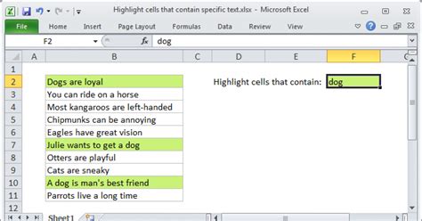Highlight Cells That Contain Excel Formula Exceljet